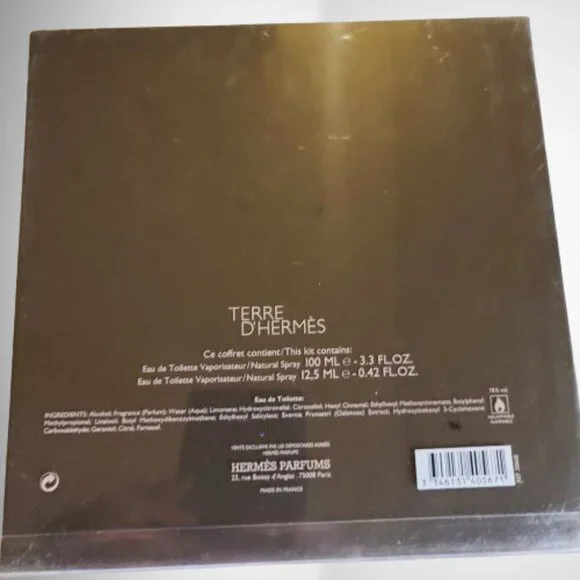 Hermes Terre D'Hermes Men's Natural Spay Gift Set - New - Picture 7 of 7